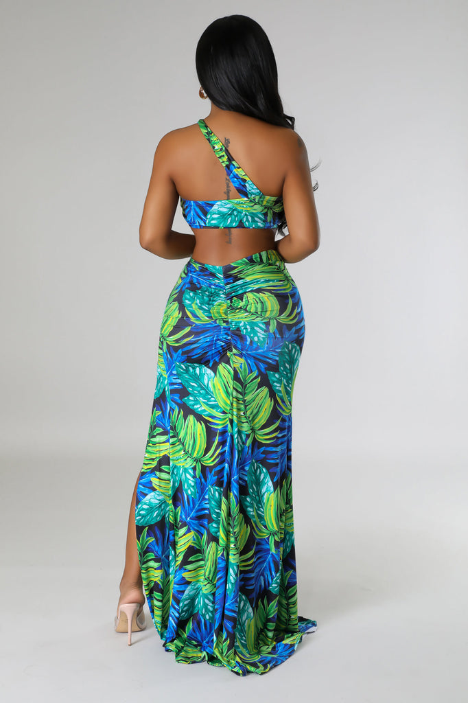 Tropical Twist up Dress