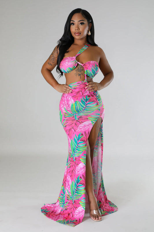 Tropical Twist up Dress